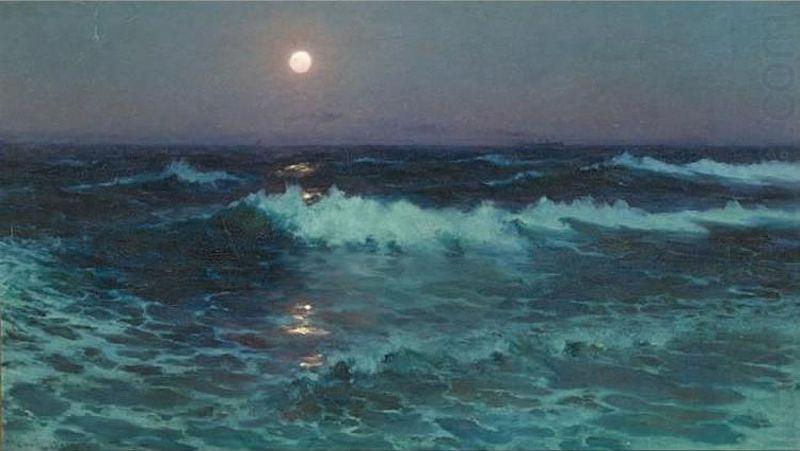 Moonlight, oil painting by Lionel Walden,, Lionel Walden